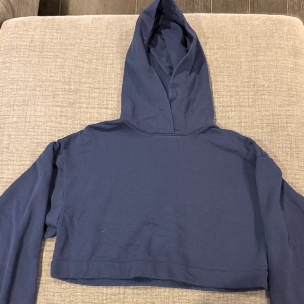 ALO Yoga Blue Cropped Hoodie